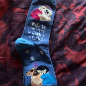 Blue Dog Lover Socks